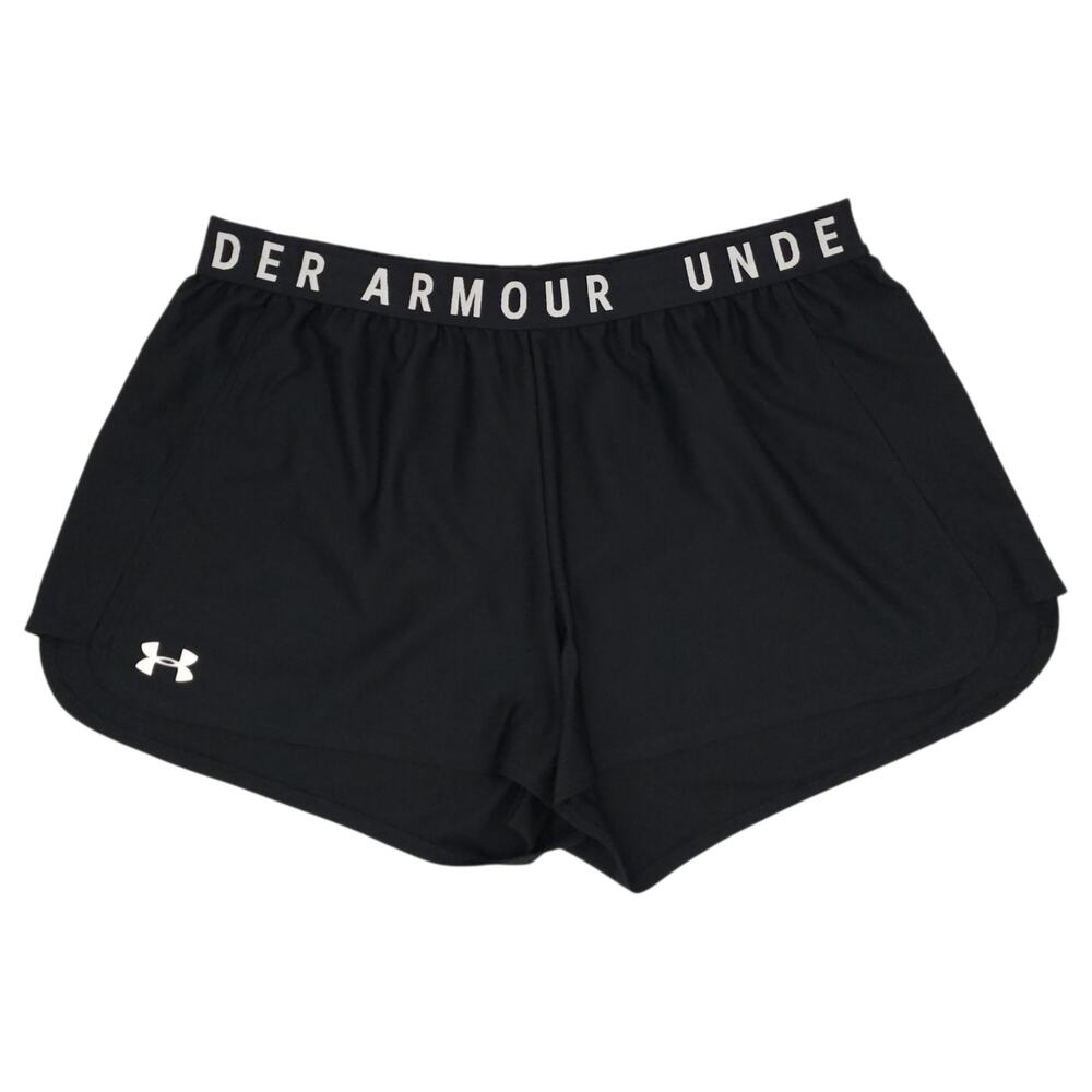 Under Armour Shorts Womens XL Black Loose Fit Running Athletic Gym HeatGear - Picture 2 of 8